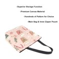 thumbnail image 3 of FORMRS Womens Canvas Tote Bag with Zipper Inner Pocket Shoulder Handbag, Hand Drawn Cups, 3 of 7