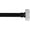 Black, variant on Urbanest Adjustable Single Curtain Rod Set Cut Crystal Disc Finials – 3/4 -Inch Diameter, With Black Rod, 84–120 Inches