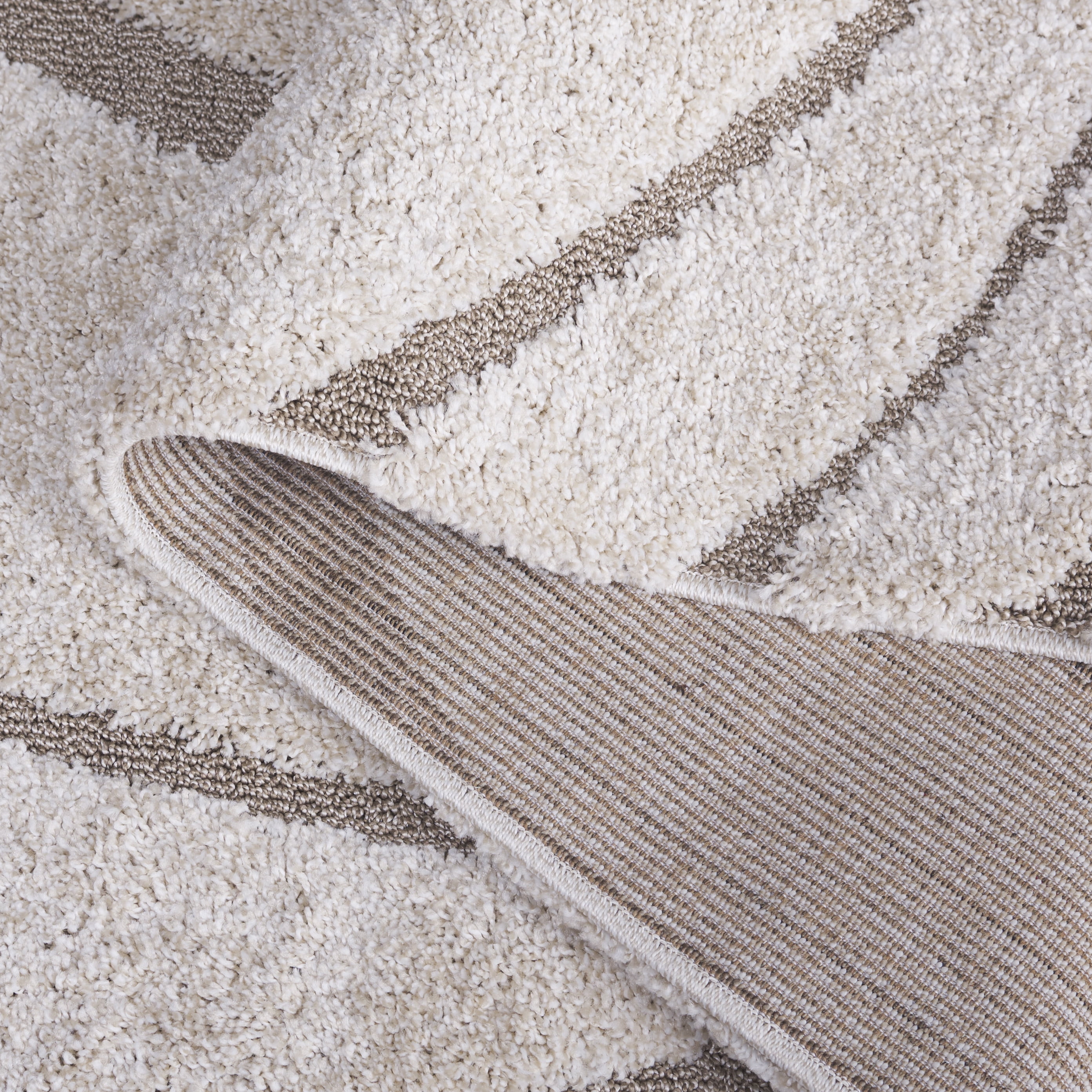 Safavieh Florida Tamzen Abstract Shag Area Rug, Cream/Beige, 8' x 10' Oval