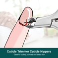 thumbnail image 3 of Alicates para cutículas, removedor de cutículas, herramientas profesionales para manicura y pedicura, cortadores de cutículas de acero inoxidable, 3 of 4