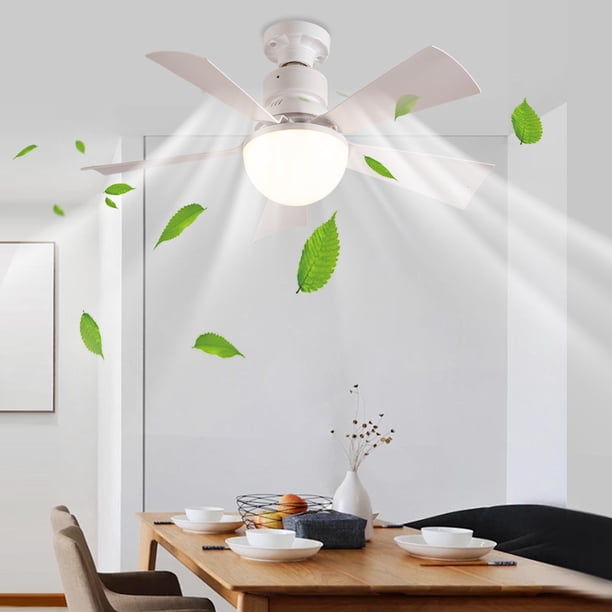 Lámpara de ventilador LED de 30W Lámpara de ventiladores de techo regulables 3 velocidades ajustables para el dormitorio del hogar