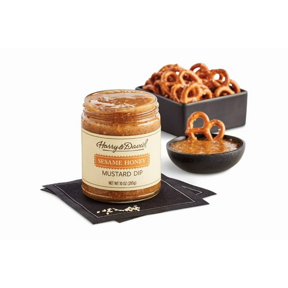 Harry & David Sesame Honey Mustard Dip, Gourmet Dipping Sauce, Chicken Nugget Dip, Pretzel Dip, Vegetable Dip, Sauce For Sandwiches, Burgers & More, All Occasions, Family, Friends, Loved Ones, 10Oz