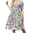 thumbnail image 2 of Amsterdam City Map of Netherlands - Mondrian Sleeveless Dress dress women elegant luxury, 2 of 7