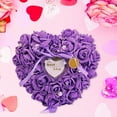 thumbnail image 4 of JoyMoreHome Wedding Ring Pillow, Romantic Lace Crystal Rose Wedding Heart Shape Ring Box Pillow Cushion with Ribbon Pearl Wedding Ceremony for Wedding Supplies Gift, 4 of 4