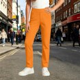 thumbnail image 4 of WERYOUNG School Uniform For Girls Elastic Waist Solid Color Straight Leg Trousers Kids Comfortable Back To School Pants 5-6 Years, 4 of 6