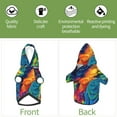 thumbnail image 6 of Fotbe Vibrant Rainbow Parrot Fantasy Print Small Dog Sweater Hoodies Pet Grey Hooded Soft Fleece Sweatshirts with Pocket Fall Winter Puppy Cat Sweaters Warm Clothes-Small, 6 of 7