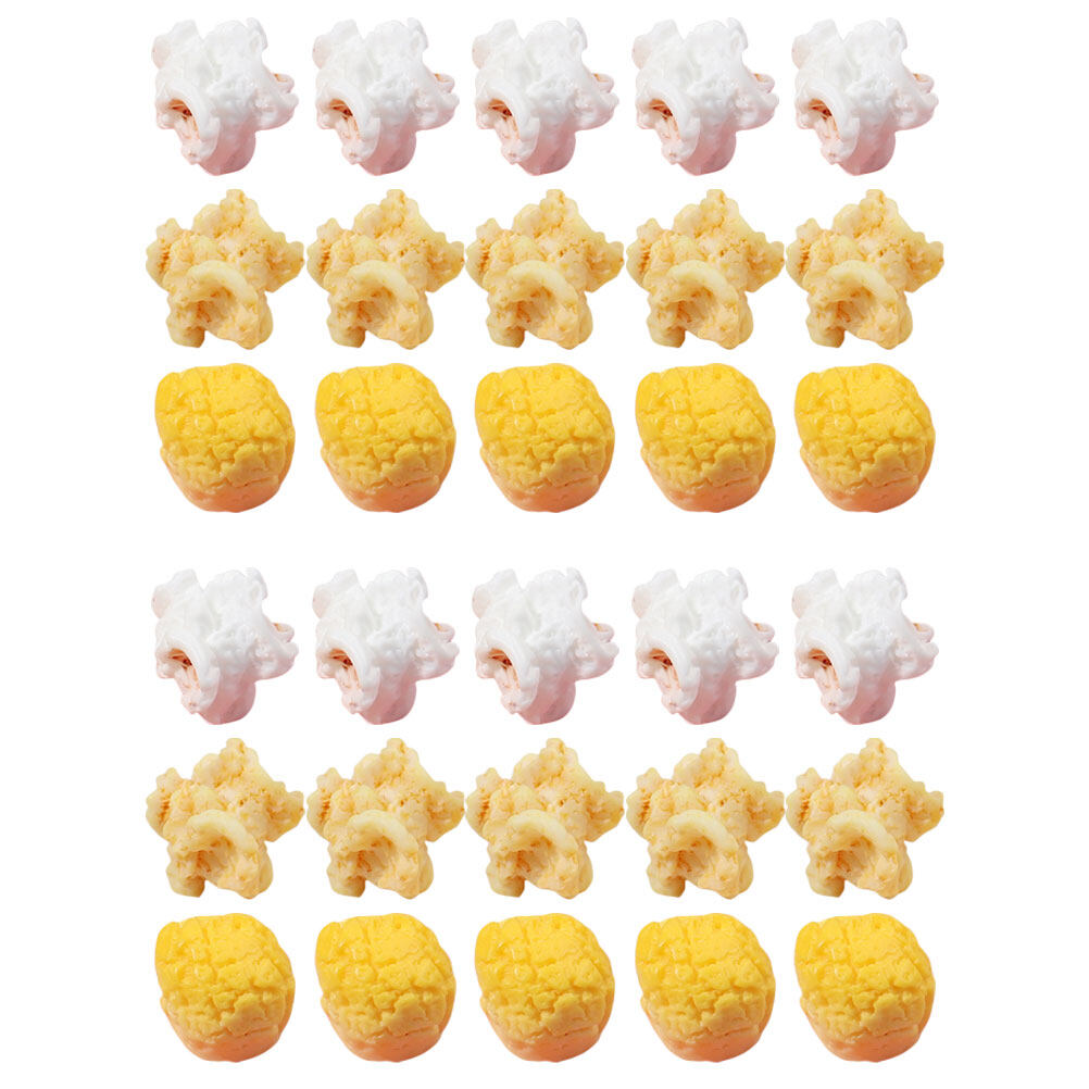30pcs Fake Popcorn Decorations Miniature Fake Popcorn Artificial
