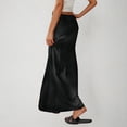 thumbnail image 5 of VBTAPA Maxi Skirts for Women 2025 Summer Cotton Linen Long Skirts Boho Casual Flowy Skirts Drawstring Waist A Line Skirts Black L, 5 of 8