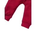 thumbnail image 5 of Qiylii 2Pcs Baby Outfits, Solid Color Ribbed Ruffle Long Sleeves Romper + Pants, 5 of 9