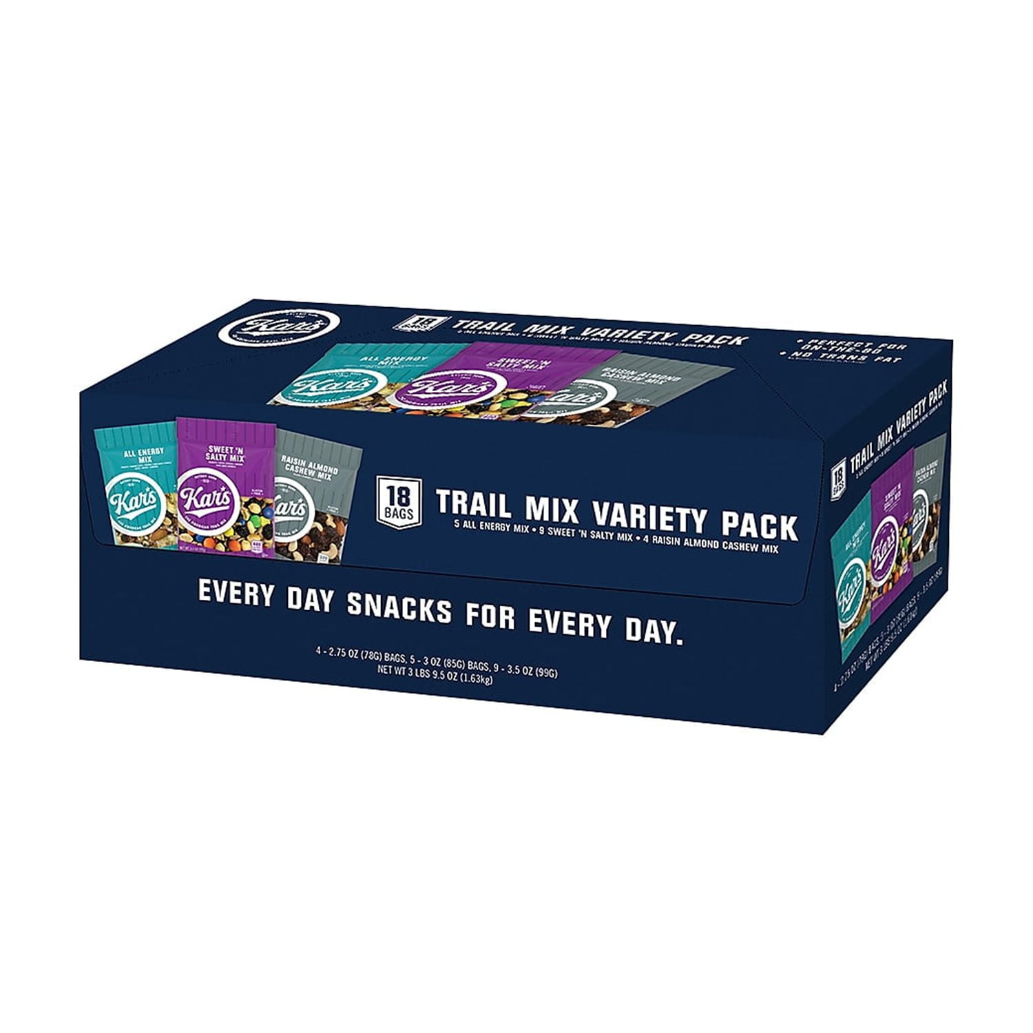 Kar's, Trail Mix, 57.5 oz, Gluten-Free Variety Pack - Walmart.com