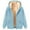Light blue, variant on cocolona Womens Zip Up Hoodies Long Sleeve Drawstring Hooded Sweatshirts Casual Jackets Winter Fleece Warm Coats