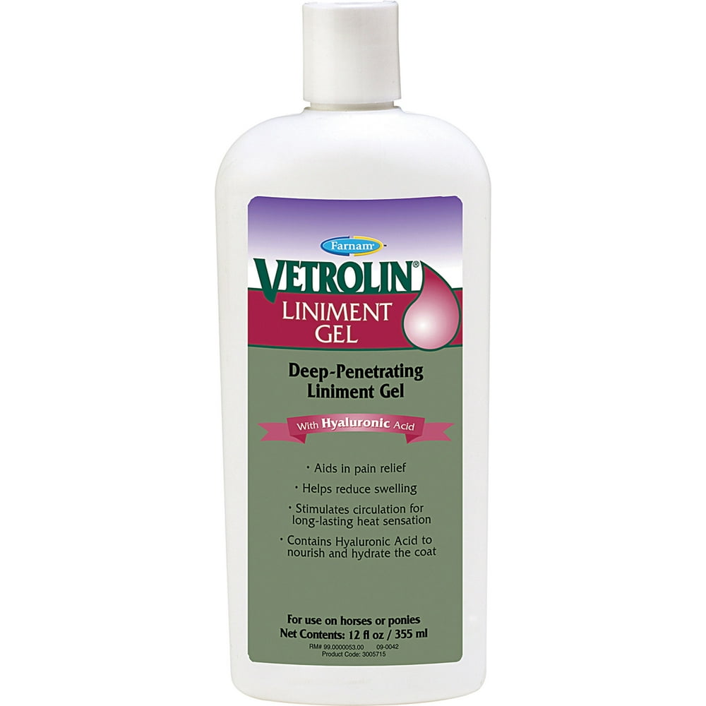 Farnam Vetrolin Liniment Gel for Equine, 12 Fl Oz