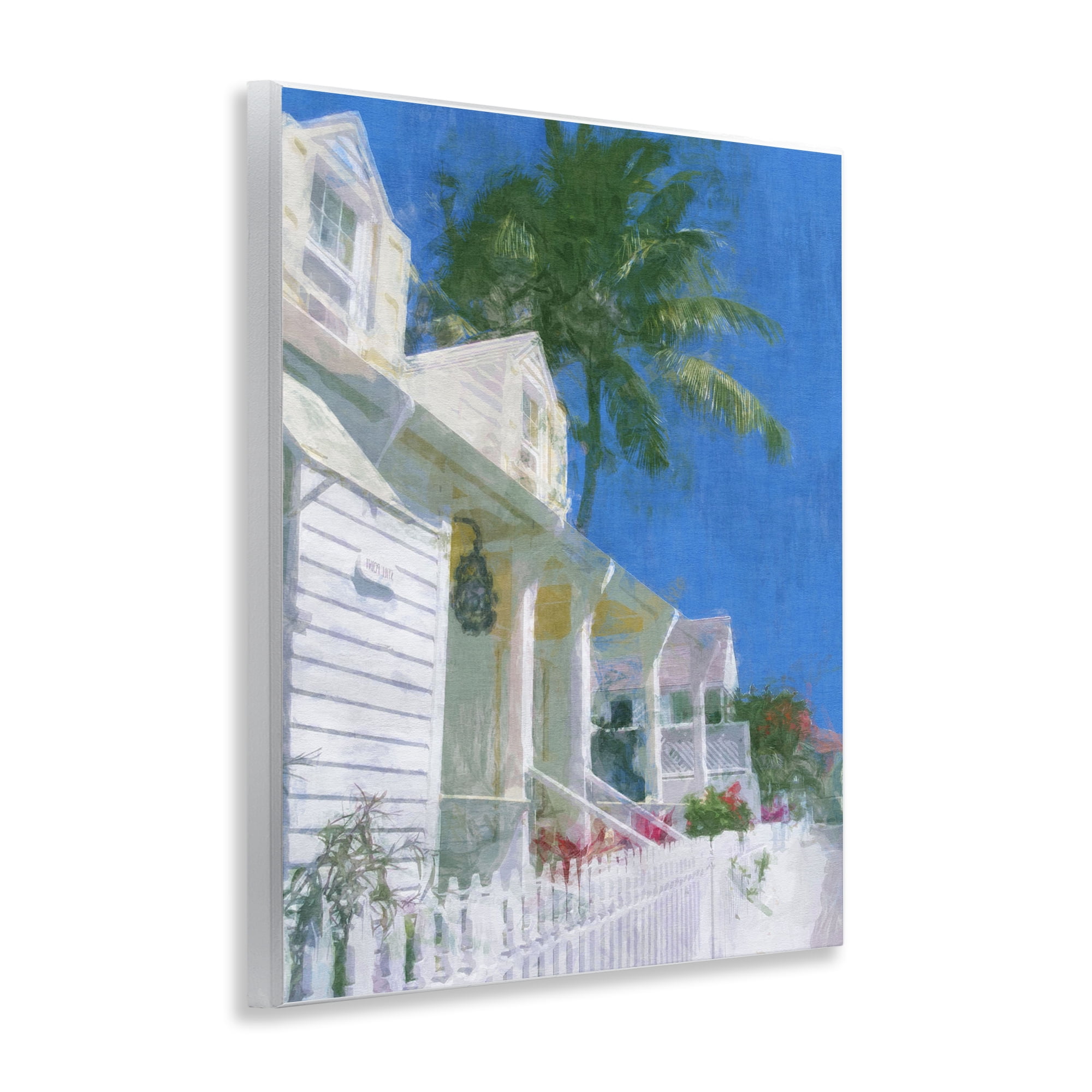 Stupell Industries White Coastal Cottage Coastal Painting Unframed Art Print Wall Art, 11 x 14