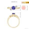 thumbnail image 6 of ANGARA Natural Tanzanite and Diamond Twisted Vine Ring in 14K Yellow Gold for Women (Size-6mm) | December Birthstone, Birthday, Anniversary, Jewelry Gift for Women | Natural Tanzanite Ring, 6 of 10