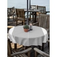 thumbnail image 2 of Outdoor Tablecloth with Umbrella Hole for Patio/Picnic/Party/Camping, Farmhouse Grey Waterproof Table Cloth Round Cover Washable, Aesthetic Modern Line Striped (Dia 54"), 2 of 9