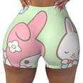 thumbnail image 2 of Lsque Sanrio Pattern High Waisted Biker Shorts for Women-Tummy Control Fitness Athletic Workout Running Yoga Gym Shorts,Moisture-Wicking-Large, 2 of 9