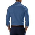 thumbnail image 4 of JoveMarine Mens Slim Fit Long Sleeve Button Down Dress Shirt Solid Color Collared Wrinkle Resistant for Business or Casual Wear,Blue L, 4 of 5
