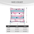 thumbnail image 4 of Bingfone Flamingo1 Linen Throw Pillow Covers Cushion Case Pocket Button Vintage Farmhouse Pillowcase For Sofa Couch Bed 20"X20", 4 of 9