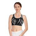 thumbnail image 3 of Effete Feline Claw Marks Scratch Sports Bra (AOP), 3 of 4