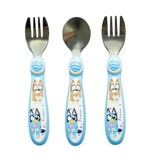 The First Years CoComelon Toddler Forks and Spoon Set - 3 Pieces -  Dishwasher Safe Utensils