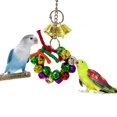 thumbnail image 3 of Bangcool Parrot Cage Toy Hanging Colorful Bird Perch Swing Parrot Chew Toy for Christmas, 3 of 10