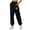 B-Black, variant on Wyobmus Women's Sweatpants High Waisted Workout Active Joggers Pants Baggy Lounge Rib Ankle Bindind Sports Pants A-Black
