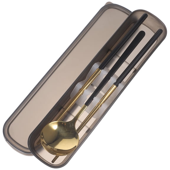 COMPUKAS Portable Stainless Steel Spoon Chopstick Set Assorted Color for Home Kitchen