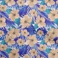 thumbnail image 1 of oneOone Cotton Silk Medium Blue Fabric Tropical Floral Sewing Fabric By The Yard Printed Diy Clothing Sewing Supplies 42 Inch Wide, 1 of 4