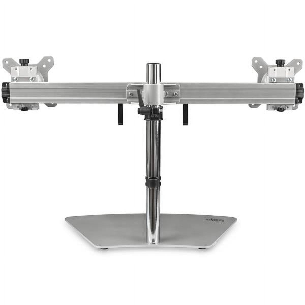 DUAL MNTR STAND HORIZONTAL FOR UP TO 24IN MNTR SILVER