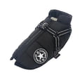 thumbnail image 2 of Large dog jacket with harness Winter warm dog clothes Waterproof Black M, 2 of 5