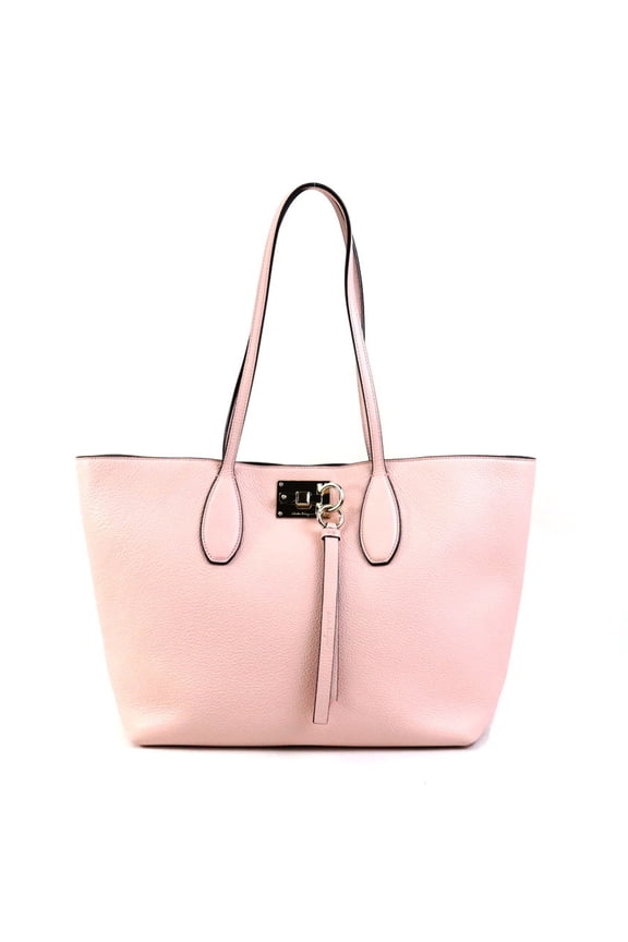 Pre-Owned Salvatore Ferragamo shoulder bag Gancini leather pink ladies h30257g (Good)