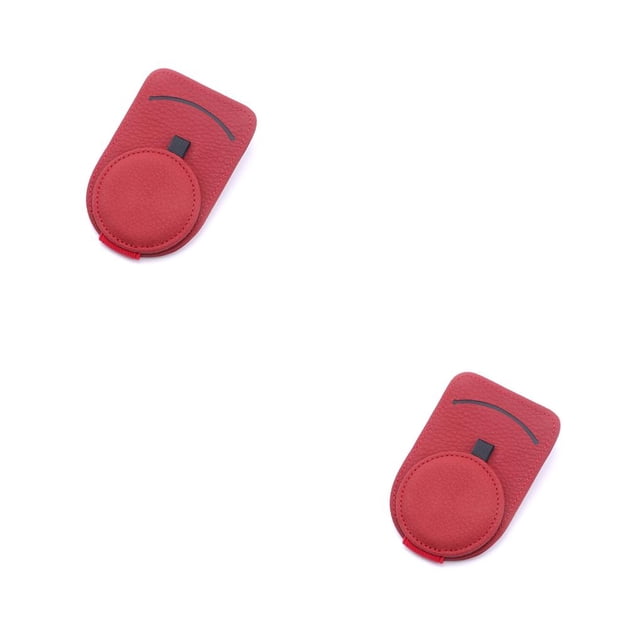 Estuche para gafas de coche Kenally Clip de almacenamiento sombra de sol Interior Rojo 2piezas