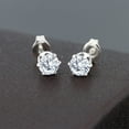 thumbnail image 2 of Gem Stone King 1.00 Ct G/H VVS-VS Lab Grown Diamond Brass Silver Plated Brass Stud Earrings for Women Men, 2 of 3