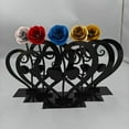 thumbnail image 6 of BNNG Gift Hand-Forged Wrought Iron Red Metal Rose with Heart - Shaped Stand - Rustic Heart Wall Decor Art Decor for Outdoor Garden Yard Home Living Room Bedroom Wedding Decoration, 7.8 in, 6 of 7