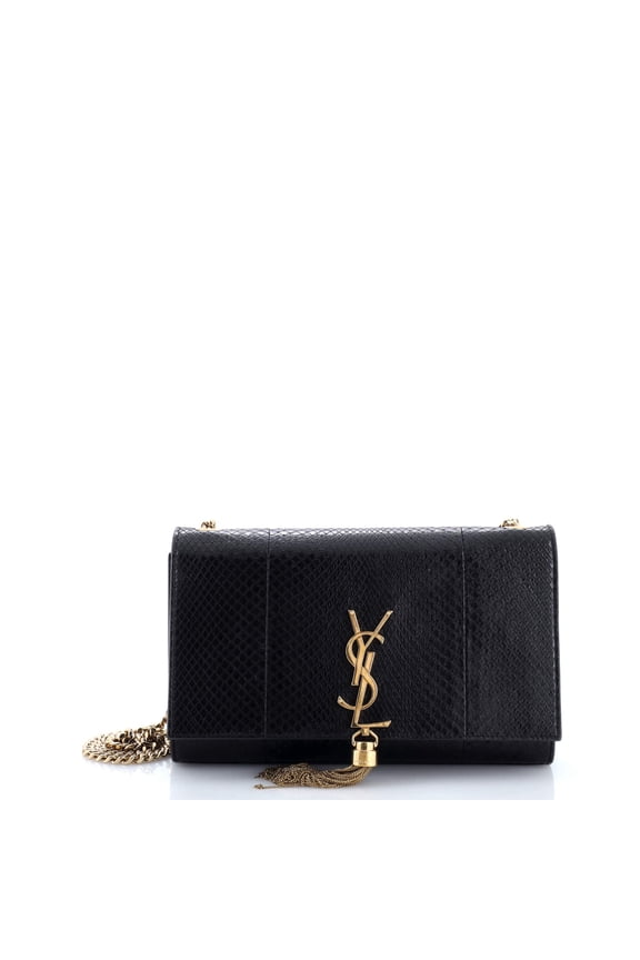Pre-Owned Classic Monogram Tassel Crossbody Bag Python Medium By Rebag