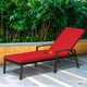 thumbnail image 2 of Tumbona en Ratán Regulable Costway para Patio Silla Reclinable de Exterior con Cojín Rojo 193 x 61 x 36-96 cm, 2 of 4
