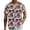 Red, variant on Casual Men's Hawaiian Short Sleeve Shirt Tropical Floral Print