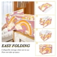 thumbnail image 2 of Yayeee Collapsible Cube Storage Bin with Lid Fabric Closet Decorative Basket with Handles, Purple Retro Rainbow, 2 of 7