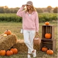 thumbnail image 6 of Quarter Zip Sweatshirt Women Half Zipper Workout Oversized Hoodies with Pocket Lightweight Y2K Pullover 2026 Tops Pink S, 6 of 9