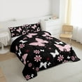 thumbnail image 4 of Feelyou Kawaii Pink Butterfly Bedding Comforter Set for Teen, Cartoon Cherry Blossoms Twin Comforter Sets, Tribal Mandala Style Reversible Bedding Set, Luxury Bedroom Decor, 2pcs, 4 of 9