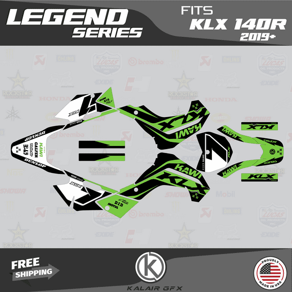 Kalair GFX Graphics Kit for Kawasaki KLX140R (2019-2023) Legend Series
