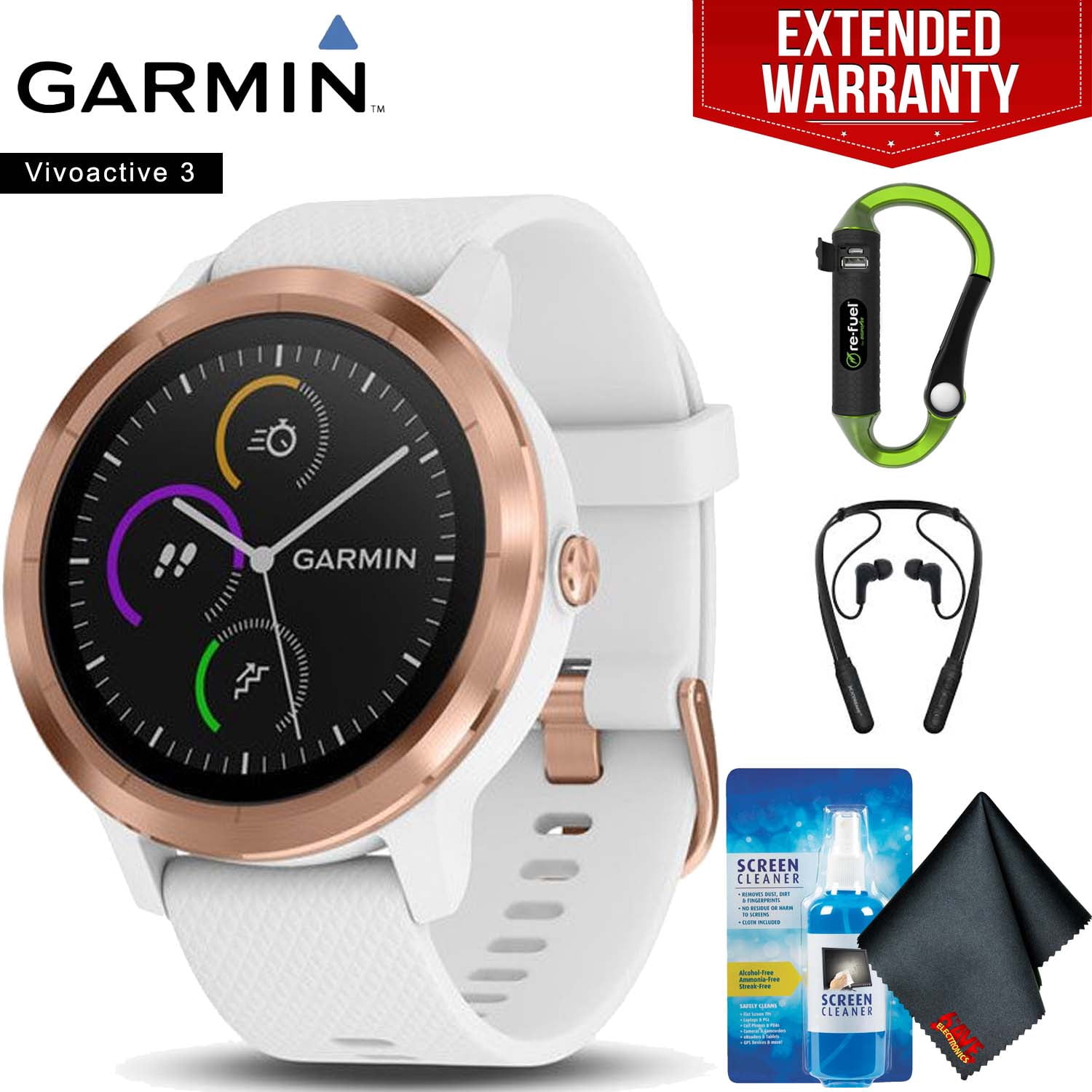 garmin vivoactive 3 white with rose gold hardware