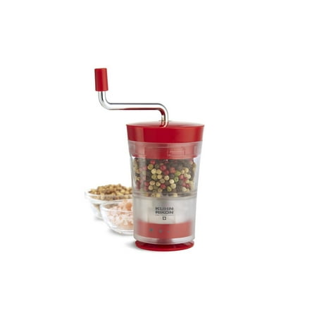 Kuhn Rikon Ceramic - Kuhn Rikon Classic Grind Ceramic Salt, Pepper and Spice Grinder, Clear/Red