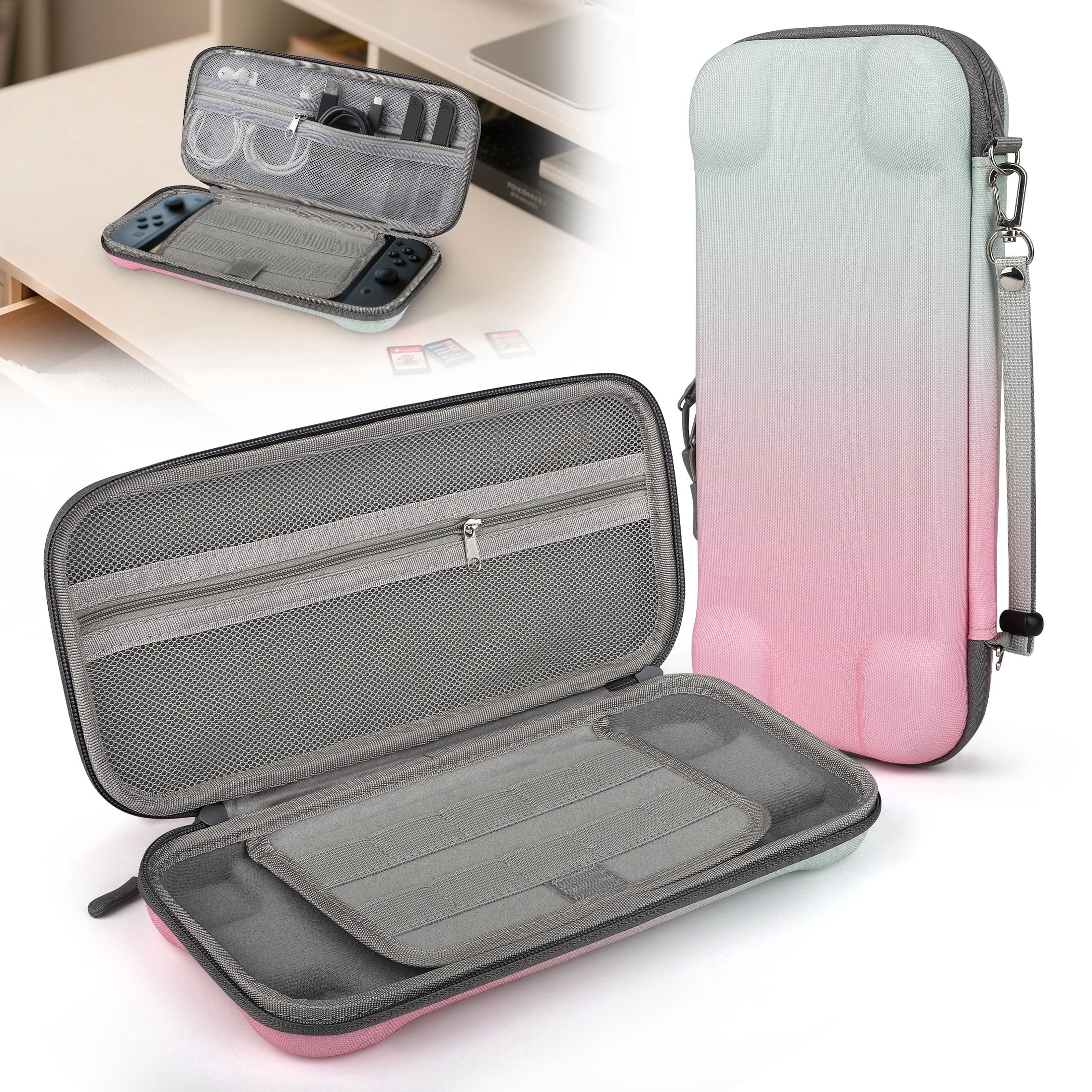 TSV Carrying Case for Nintendo Switch, 14-in-1 Accessories Bundle