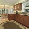 thumbnail image 5 of Ottomanson Non-Slip Area Rug for Living Room 5' x 6'6" Oval Durable Low Profile Carpet, Brown Border, 5 of 8