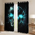 thumbnail image 2 of Castle Fairy Abstract Skull Black Out Curtains for Teens Adults,Gothic Style Curtains Pack of 2 (42x63 Each),Gradient Lightning Bedroom Curtains,Super Cozy Room Decor, 2 of 6