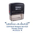 thumbnail image 1 of Printtoo Personalized Blue Self Inking Address Stamp Custom Wedding Favor Rubber Stamper -68 x 30 mm, 1 of 6