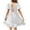 White, variant on Tween Girls Dresses Summer Semi-Formal Party Puff Sleeve Cut Out Open Back Dress