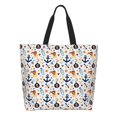 thumbnail image 1 of Fotbe Pirate Skull And Anchor Bolsa Tote Estética de Lona con Estampado para Mujer - Bolsa Reutilizable de Hombro Casual para Vacaciones, Compras, Trabajo y Gimnasio, 1 of 8