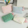 thumbnail image 1 of Polyester Coin Purse Mini Cosmetic Storage Pouch - High-Density Woven Fabric Zipper Closure Reinforced Edges 16x11x3cm Lightweight, Pocket-Sized Pink, White, Blue, Green 1 Pack, 1 of 6